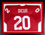 CHUCK DICUS AUTOGRAPHED ARKANSAS RAZORBACKS #20 FRAMED JERSEY COA