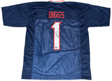 STEFON DIGGS AUTOGRAPHED HOUSTON TEXANS 2024 NEW #1 NAVY JERSEY BECKETT