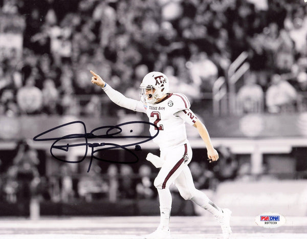 JOHNNY MANZIEL SIGNED TEXAS A&M AGGIES COTTON BOWL 8x10 PHOTO PSA/DNA