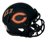 KHALIL HERBERT AUTOGRAPHED CHICAGO BEARS ECLIPSE SPEED MINI HELMET BECKETT
