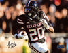 J'KOBY WILLIAMS AUTOGRAPHED TEXAS TECH RED RAIDERS 8x10 PHOTO COA