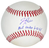 JACOB MISIOROWSKI SIGNED BREWERS OFFICIAL RAWLINGS BASEBALL W/ MLB DEBUT 6-12-25