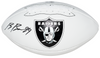 BROCK BOWERS SIGNED AUTOGRAPHED LAS VEGAS RAIDERS LOGO FOOTBALL BECKETT