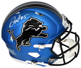 DAVID MONTGOMERY SIGNED DETROIT LIONS 2024 BLUE AUTHENTIC SPEED HELMET BECKETT