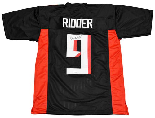 DESMOND RIDDER SIGNED AUTOGRAPHED ATLANTA FALCONS #9 BLACK JERSEY BECKETT