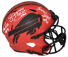 JIM KELLY THURMAN THOMAS ANDRE REED SIGNED BUFFALO BILLS RAVE FULL SIZE HELMET