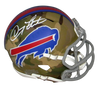 DOUG FLUTIE AUTOGRAPHED SIGNED BUFFALO BILLS CAMO SPEED MINI HELMET BECKETT