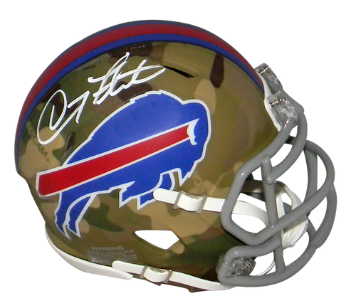 DOUG FLUTIE AUTOGRAPHED SIGNED BUFFALO BILLS CAMO SPEED MINI HELMET BECKETT