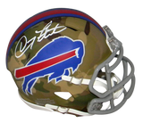 DOUG FLUTIE AUTOGRAPHED SIGNED BUFFALO BILLS CAMO SPEED MINI HELMET BECKETT