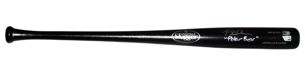PETE ALONSO SIGNED METS ORIOLES BLACK LOUISVILLE SLUGGER BAT W/ POLAR BEAR