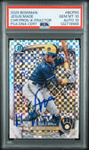 JESUS MADE SIGNED 2025 BOWMAN CHROME X-FRACTOR 1ST RC GEM PSA 10 AUTO 10