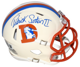 PATRICK SURTAIN II SIGNED DENVER BRONCOS RETRO SPEED MINI HELMET BECKETT