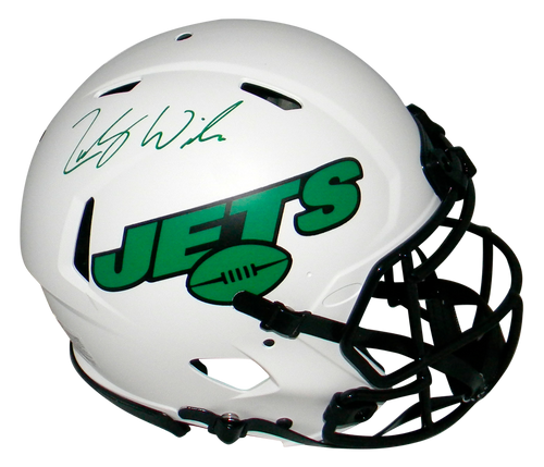 ZACH WILSON AUTOGRAPHED NEW YORK JETS LUNAR AUTHENTIC SPEED HELMET BECKETT