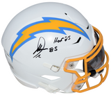 ANTONIO GATES SIGNED LOS ANGELES CHARGERS SPEEDFLEX MIDI HELMET W/ HOF 25