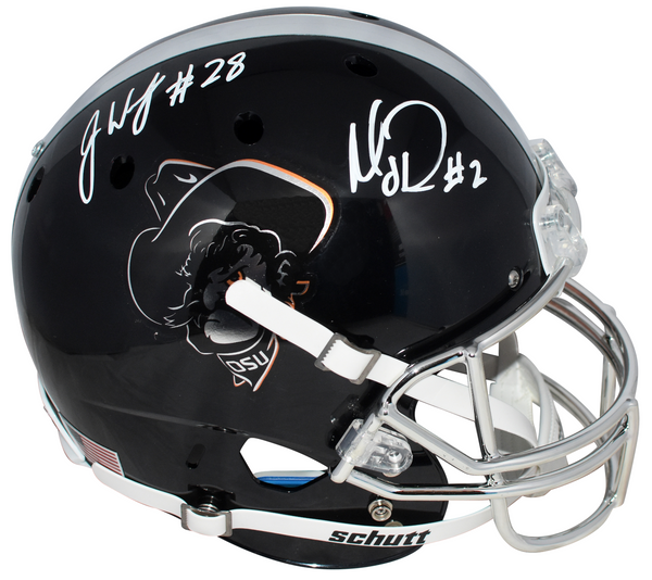 MASON RUDOLPH & JAMES WASHINGTON SIGNED OKLAHOMA STATE COWBOYS FULL SIZE HELMET