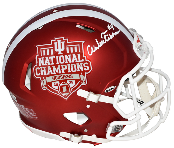 AIDEN FISHER SIGNED INDIANA HOOSIERS 2025 NATIONAL CHAMPIONS AUTHENTIC HELMET