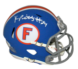 KYLE PITTS AUTOGRAPHED SIGNED FLORIDA GATORS BLUE SPEED MINI HELMET BECKETT