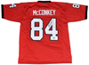 LADD McCONKEY AUTOGRAPHED GEORGIA BULLDOGS #84 RED JERSEY BECKETT