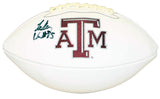 JALEN WYDERMYER AUTOGRAPHED TEXAS A&M AGGIES WHITE LOGO FOOTBALL BECKETT