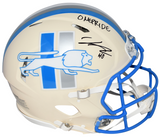 JAHMYR GIBBS SIGNED DETROIT LIONS RETRO AUTHENTIC SPEED HELMET W/ ONE PRIDE