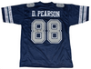 DREW PEARSON SIGNED DALLAS COWBOYS #88 NAVY JERSEY BECKETT W/ HOF 21