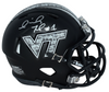 ISAIAH FORD AUTOGRAPHED VIRGINIA TECH HOKIES BLACK SPEED MINI HELMET COA