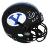 ZACH WILSON AUTOGRAPHED SIGNED BYU COUGARS BLACK FULL SIZE HELMET BECKETT