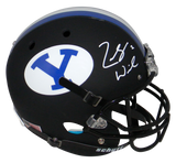ZACH WILSON AUTOGRAPHED SIGNED BYU COUGARS BLACK FULL SIZE HELMET BECKETT