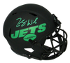ZACH WILSON AUTOGRAPHED NEW YORK JETS ECLIPSE FULL SIZE SPEED HELMET BECKETT