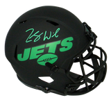 ZACH WILSON AUTOGRAPHED NEW YORK JETS ECLIPSE FULL SIZE SPEED HELMET BECKETT