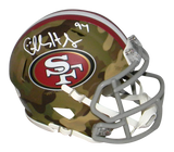CHARLES HALEY SIGNED SAN FRANCISCO 49ERS CAMO SPEED MINI HELMET BECKETT
