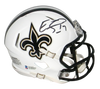 EMMANUEL SANDERS SIGNED NEW ORLEANS SAINTS WHITE SPEED MINI HELMET BECKETT