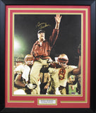 BOBBY BOWDEN AUTOGRAPHED FLORIDA STATE SEMINOLES 16x20 FRAMED PHOTO COA