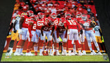 PATRICK MAHOMES SIGNED KANSAS CITY CHIEFS LEN DAWSON HUDDLE 16x20 PHOTO BECKETT
