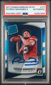 PATRICK MAHOMES SIGNED 2017 PANINI DONRUSS OPTIC RATED ROOKIE RC AUTO PSA AUTH