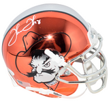 THURMAN THOMAS SIGNED OKLAHOMA STATE COWBOYS CHROME MINI HELMET JSA