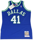 DIRK NOWITZKI SIGNED DALLAS MAVERICKS MITCHELL & NESS AUTHENTIC JERSEY FANATICS