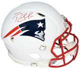 RANDY MOSS SIGNED NEW ENGLAND PATRIOTS FLAT WHITE AUTHENTIC SPEED HELMET BECKETT