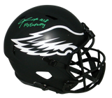 JALEN REAGOR SIGNED PHILADELPHIA EAGLES ECLIPSE FULL SIZE SPEED HELMET BECKETT