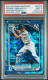 GEORGE LOMBARD JR SIGNED 2024 BOWMAN CHROME SAPPHIRE 1ST RC PSA 9 AUTO 10