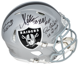 MARCUS ALLEN JIM PLUNKETT FRED BILETNIKOFF SIGNED OAKLAND RAIDERS SB MVP HELMET