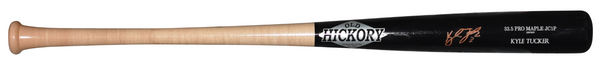 KYLE TUCKER SIGNED DODGERS ASTROS OLD HICKORY PLAYER MODEL BLACK BAT BECKETT
