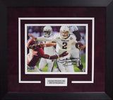 JOHNNY MANZIEL AUTOGRAPHED TEXAS A&M AGGIES 8x10 FRAMED PHOTO COA