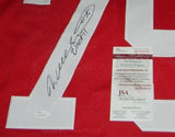WILL SHIELDS SIGNED AUTOGRAPHED NEBRASKA HUSKERS CORNHUSKERS #75 JERSEY JSA