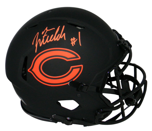 JUSTIN FIELDS AUTOGRAPHED CHICAGO BEARS ECLIPSE SPEED AUTHENTIC HELMET BECKETT