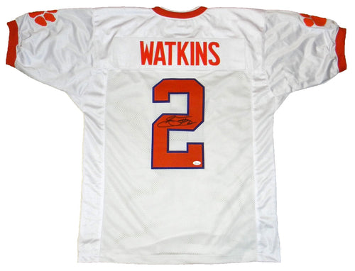 SAMMY WATKINS SIGNED AUTOGRAPHED CLEMSON TIGERS #2 WHITE JERSEY JSA