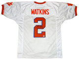 SAMMY WATKINS SIGNED AUTOGRAPHED CLEMSON TIGERS #2 WHITE JERSEY JSA