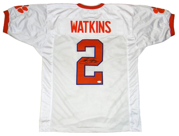 SAMMY WATKINS SIGNED AUTOGRAPHED CLEMSON TIGERS #2 WHITE JERSEY JSA