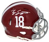 TY SIMPSON AUTOGRAPHED ALABAMA CRIMSON TIDE SPEED MINI HELMET BECKETT
