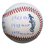 PETE ROSE SIGNED REDS PHILLIES OFFICIAL MLB STAT BASEBALL W/ 9 INSCRIPTIONS
